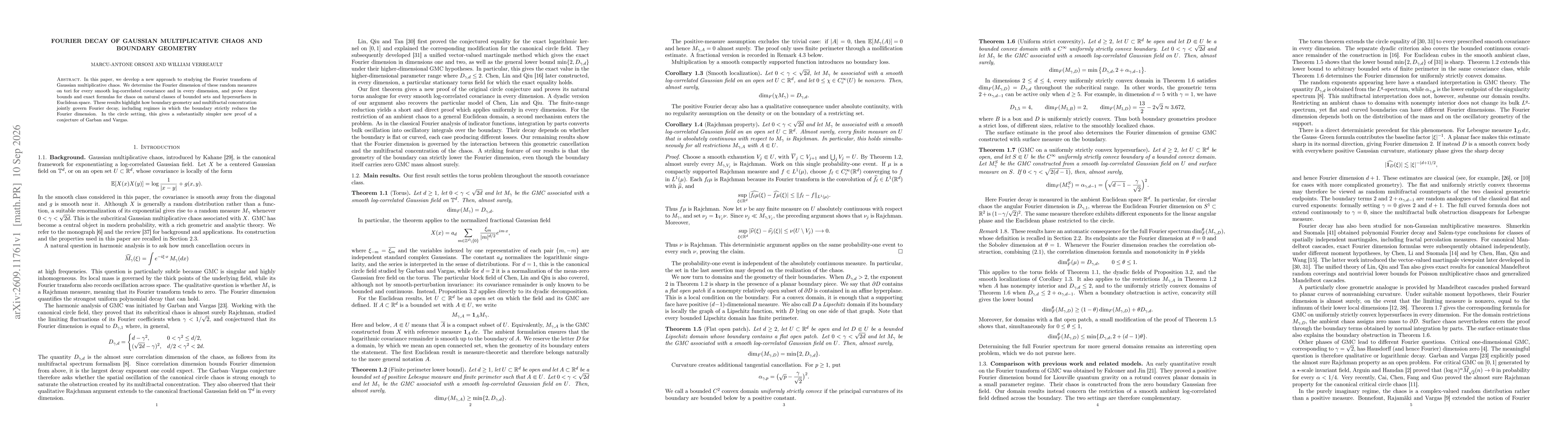Thumbnail for Fourier decay of Gaussian multiplicative chaos and boundary geometry