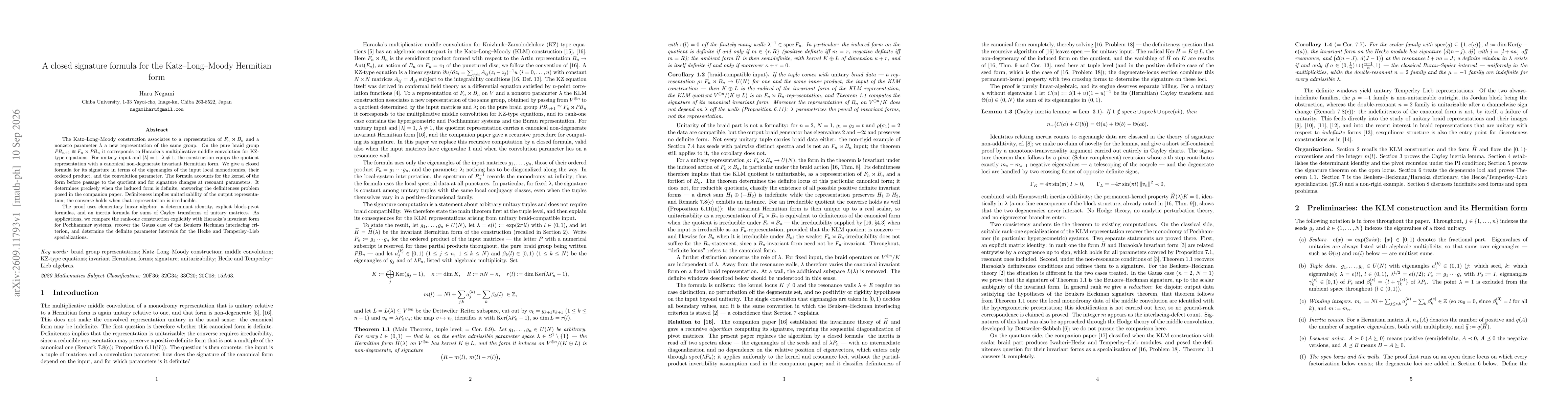 Thumbnail for A closed signature formula for the Katz-Long-Moody Hermitian form