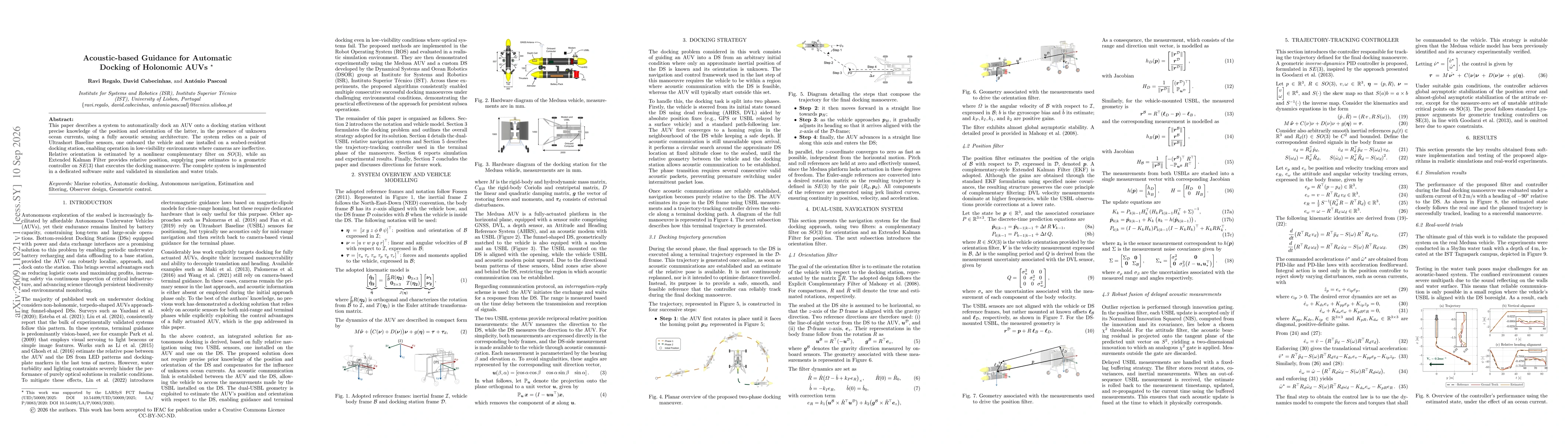 Thumbnail for Acoustic-based Guidance for Automatic Docking of Holonomic AUVs