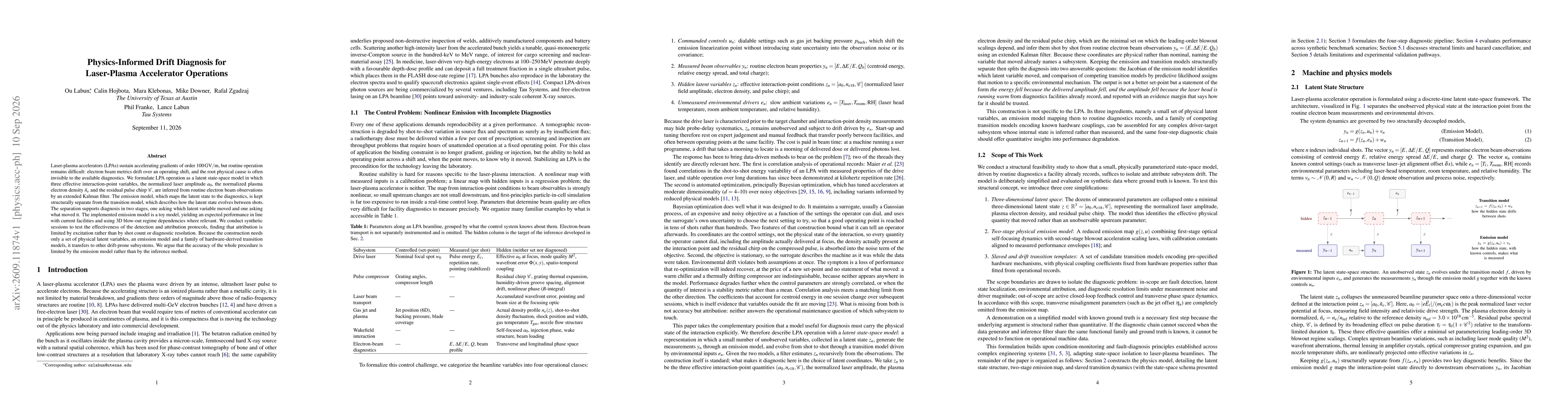Thumbnail for Physics-Informed Drift Diagnosis for Laser-Plasma Accelerator Operations