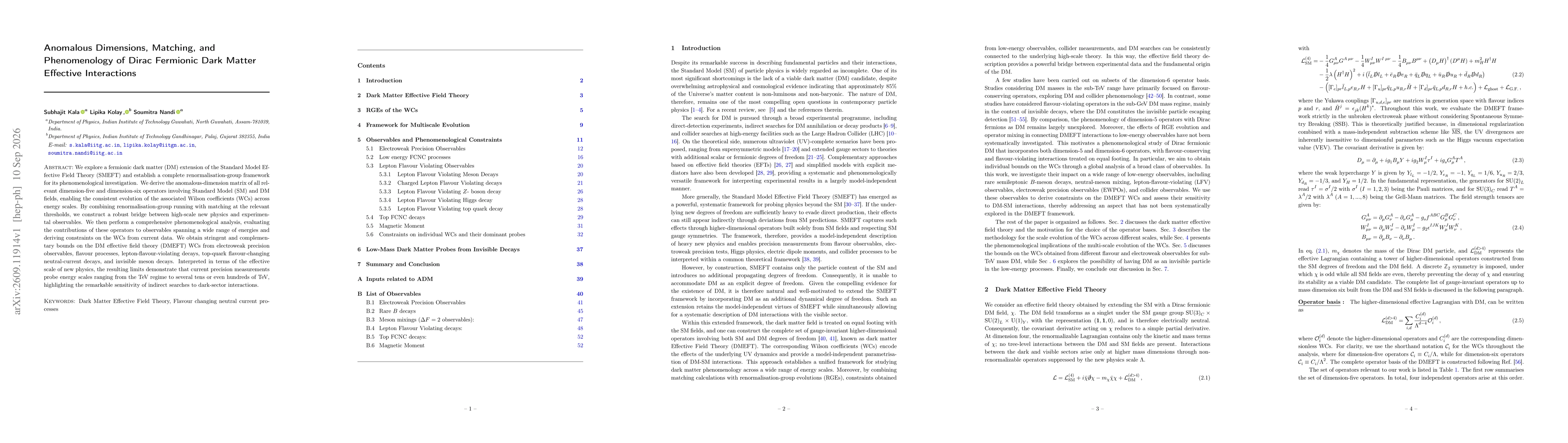 Thumbnail for Anomalous Dimensions, Matching, and Phenomenology of Dirac Fermionic Dark Matter Effective Interactions