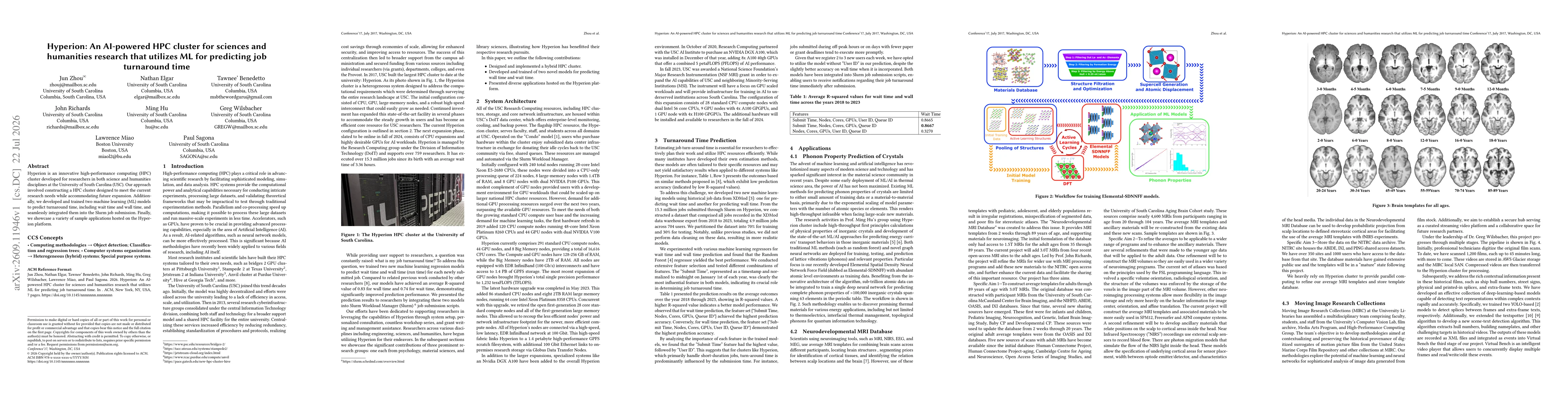 Thumbnail for Hyperion: An AI-powered HPC cluster for sciences and humanities research that utilizes ML for predicting job turnaround time