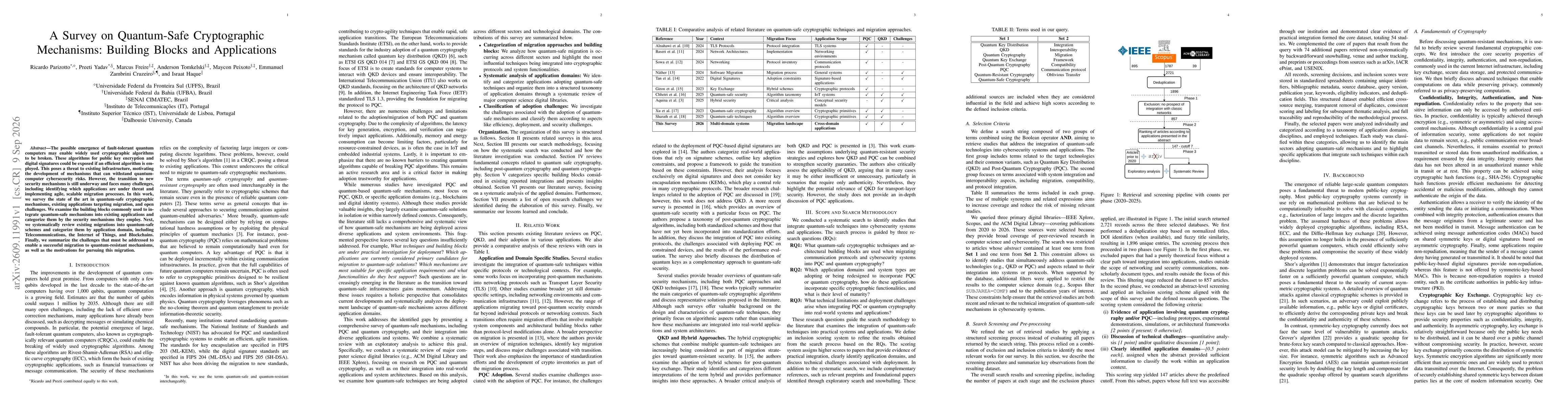 Thumbnail for A Survey on Quantum-Safe Cryptographic Mechanisms: Building Blocks and Applications