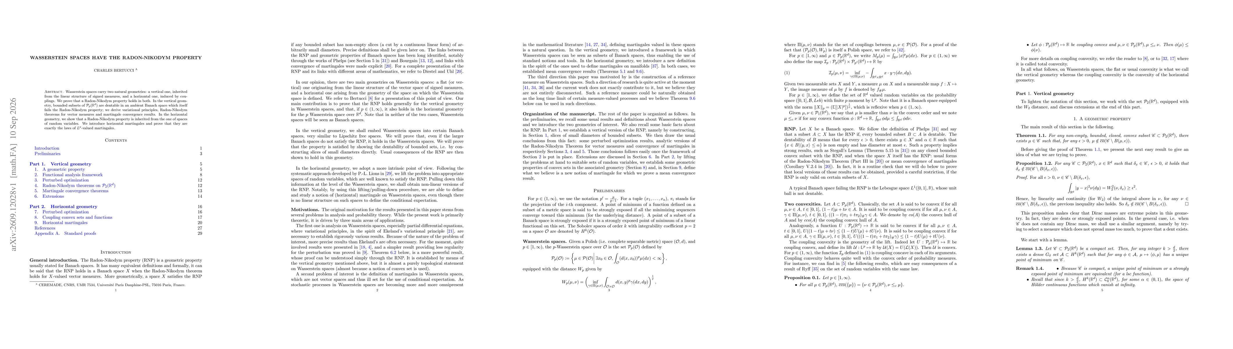 Thumbnail for Wasserstein spaces have the Radon-Nikodym property