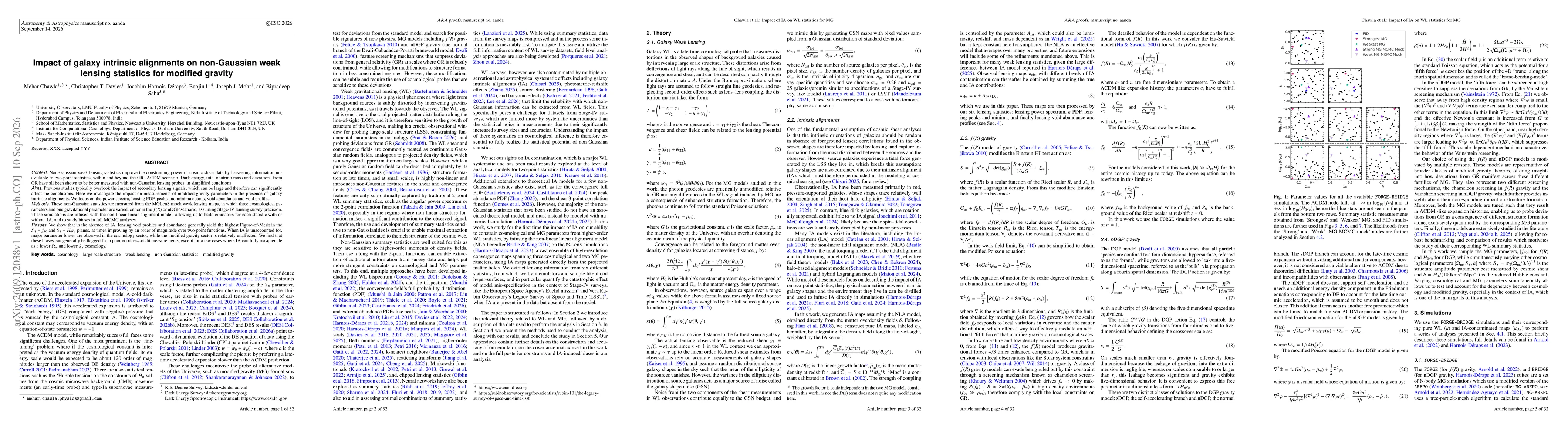 Thumbnail for Impact of galaxy intrinsic alignments on non-Gaussian weak lensing statistics for modified gravity