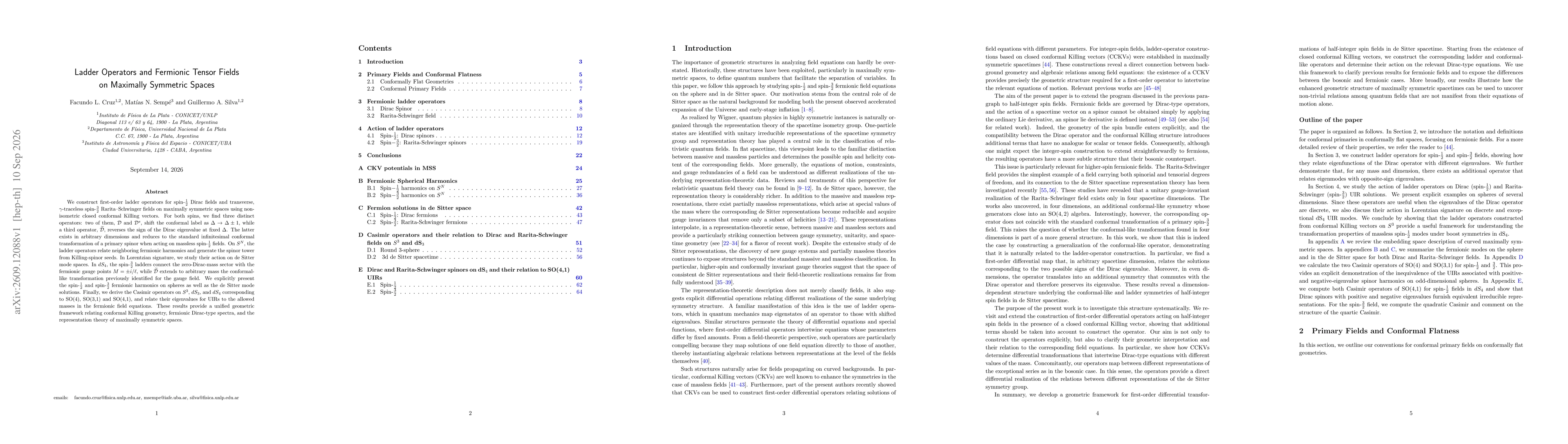 Thumbnail for Ladder Operators and Fermionic Tensor Fields on Maximally Symmetric Spaces