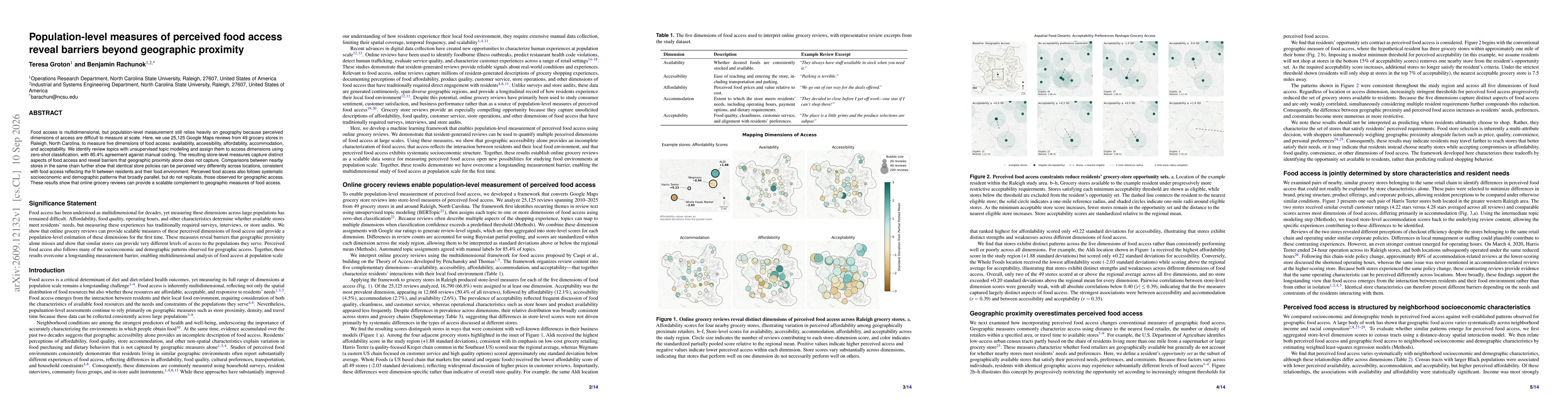 Thumbnail for Population-level measures of perceived food access reveal barriers beyond geographic proximity