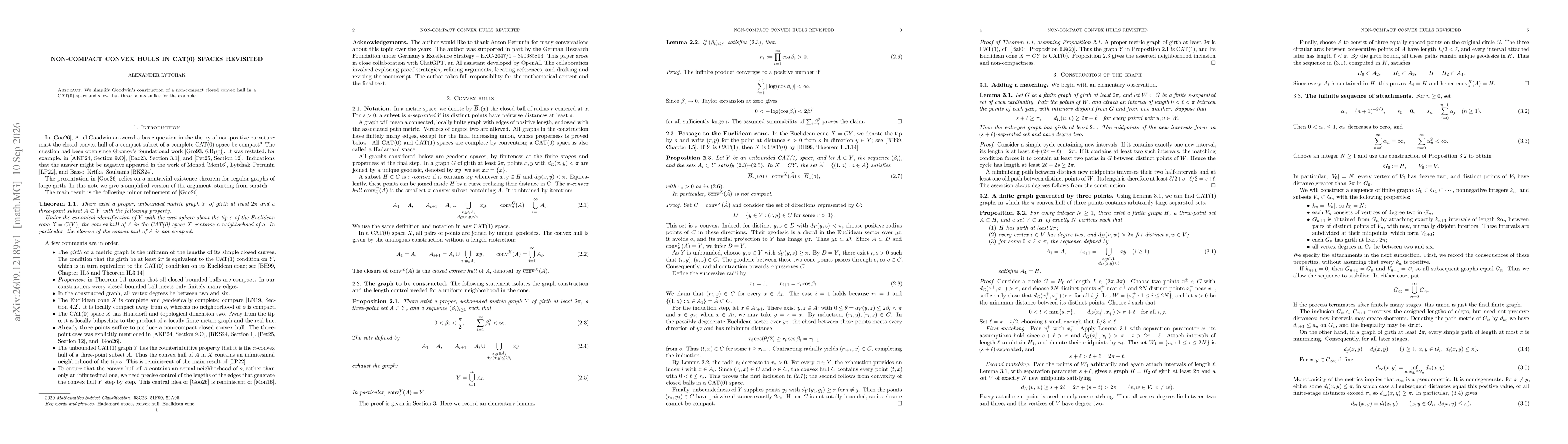 Thumbnail for Non-compact convex hulls in CAT(0) spaces revisited