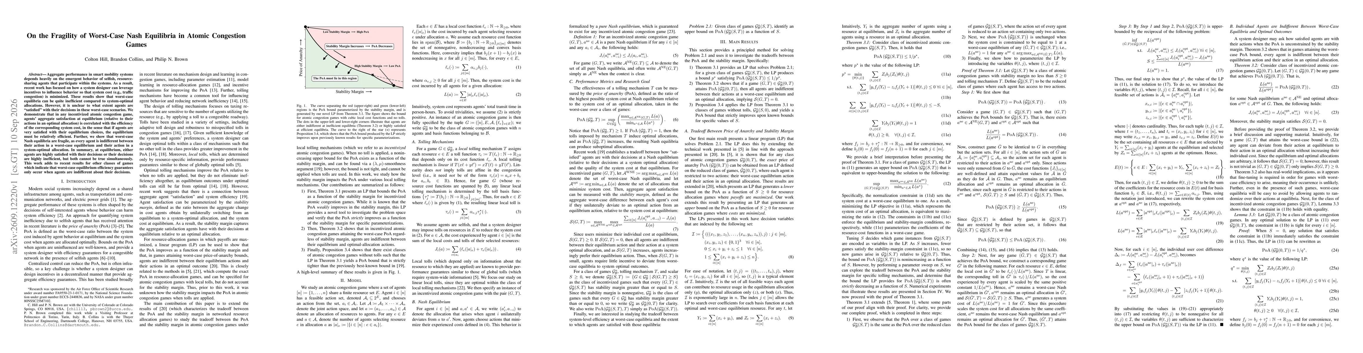 Thumbnail for On the Fragility of Worst-Case Nash Equilibria in Atomic Congestion Games