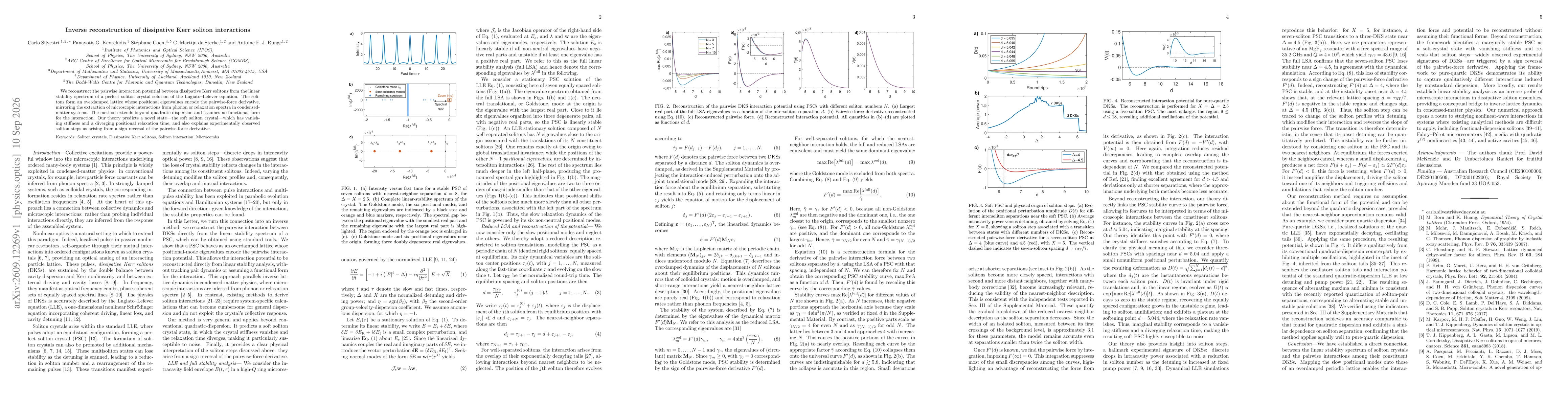 Thumbnail for Inverse reconstruction of dissipative Kerr soliton interactions