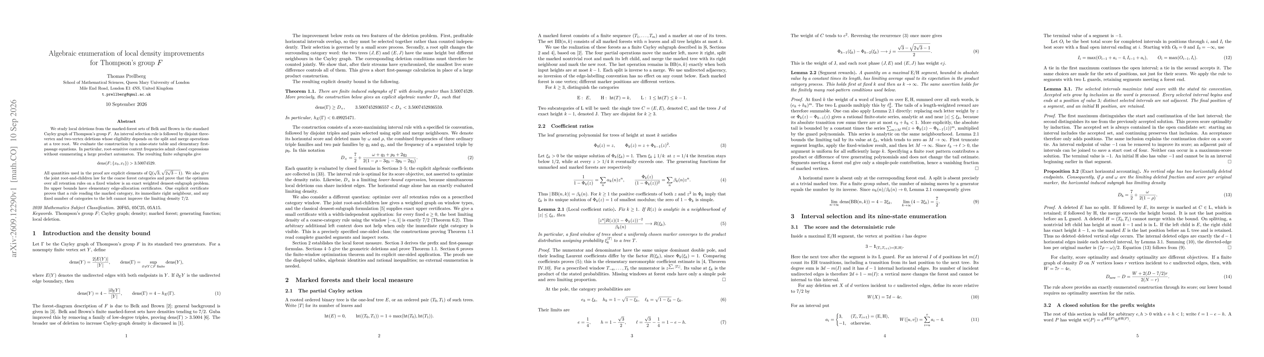 Thumbnail for Algebraic enumeration of local density improvements for Thompson's group $F$