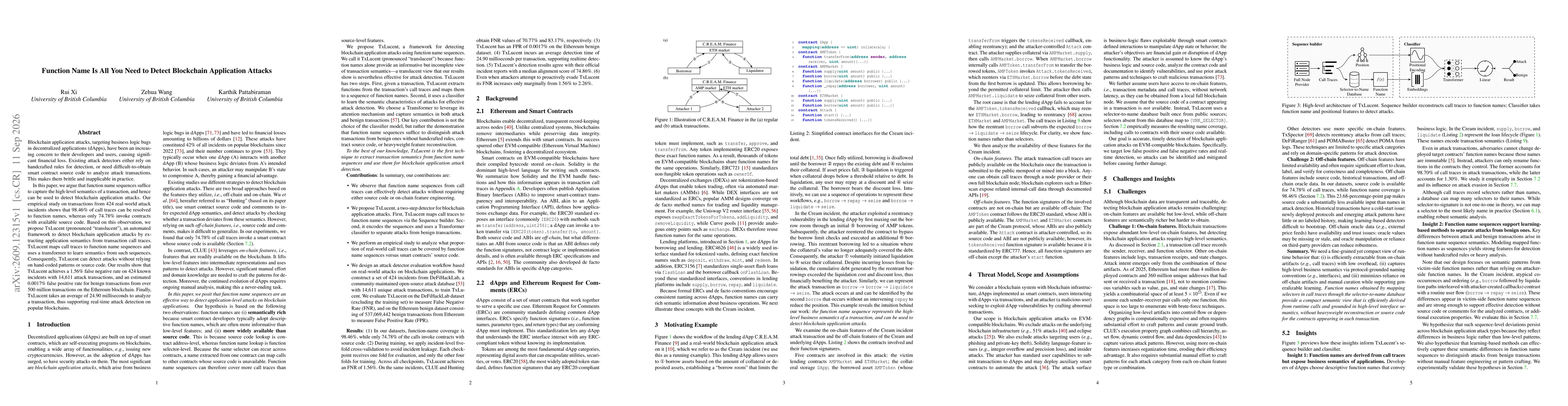 Thumbnail for Function Name Is All You Need to Detect Blockchain Application Attacks
