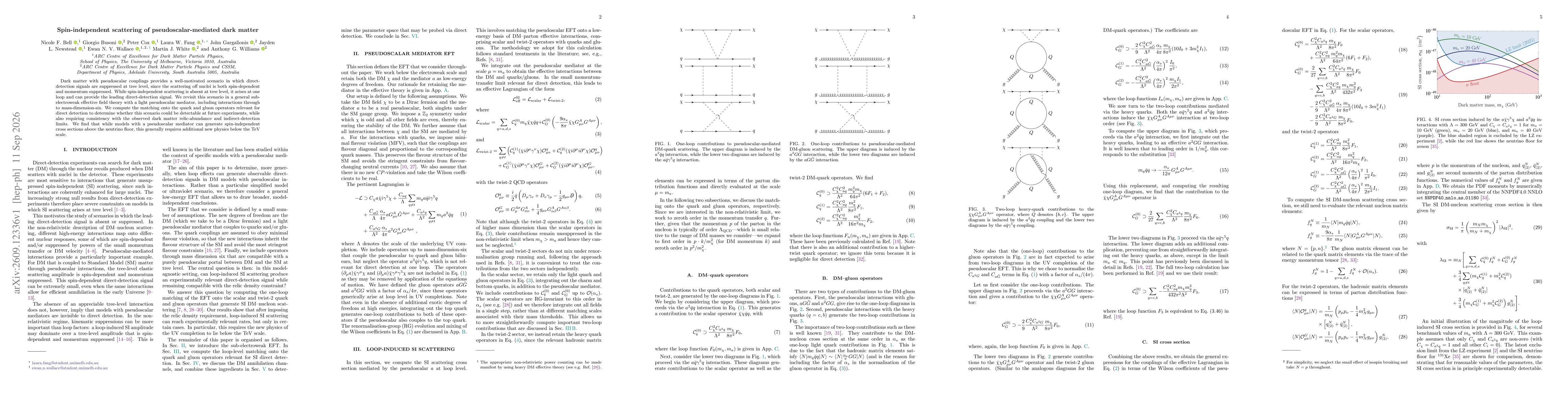 Thumbnail for Spin-independent scattering of pseudoscalar-mediated dark matter
