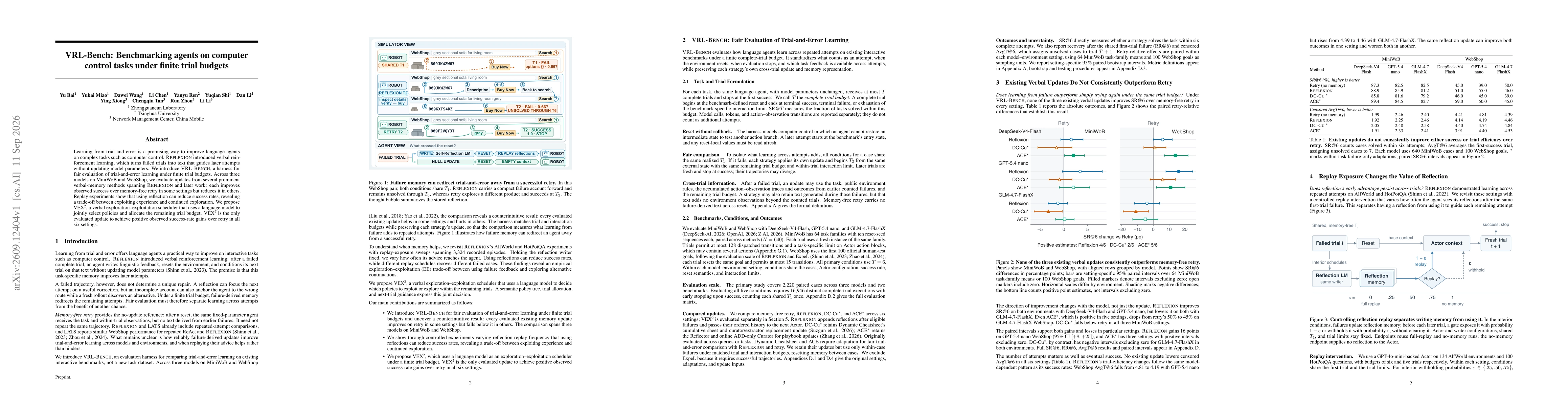 Thumbnail for VRL-Bench: Benchmarking agents on computer control tasks under finite trial budgets