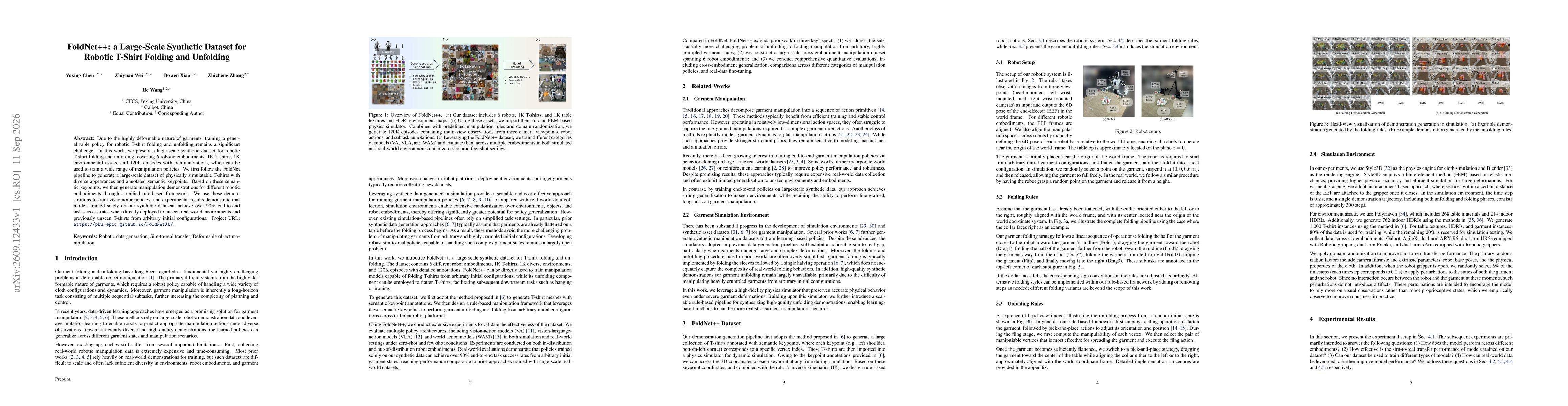 Thumbnail for FoldNet++: a Large-Scale Synthetic Dataset for Robotic T-Shirt Folding and Unfolding