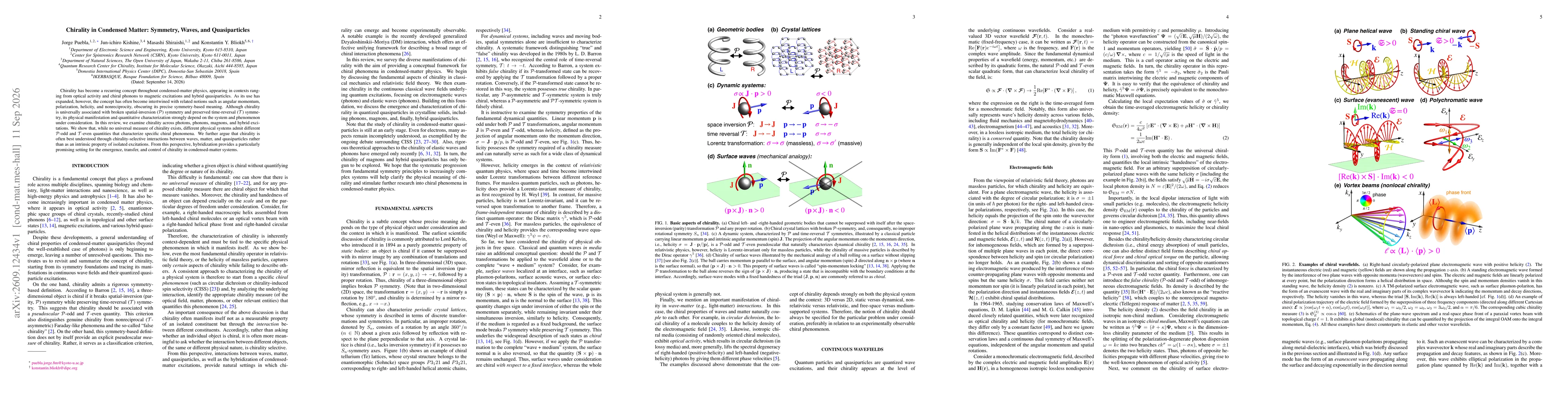 Thumbnail for Chirality in Condensed Matter: Symmetry, Waves, and Quasiparticles