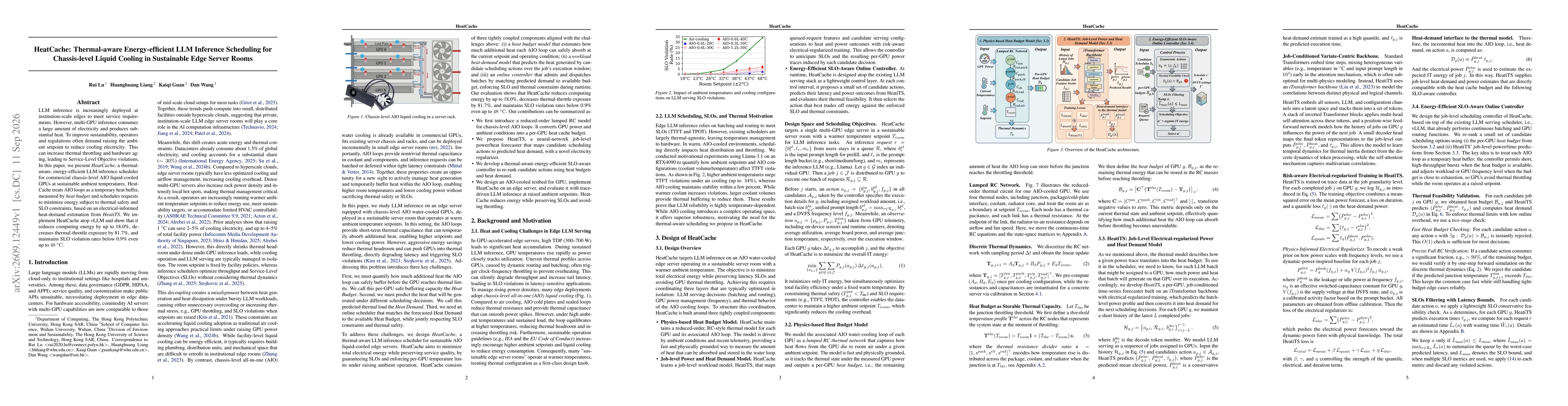 Thumbnail for HeatCache: Thermal-aware Energy-efficient LLM Inference Scheduling for Chassis-level Liquid Cooling in Sustainable Edge Server Rooms