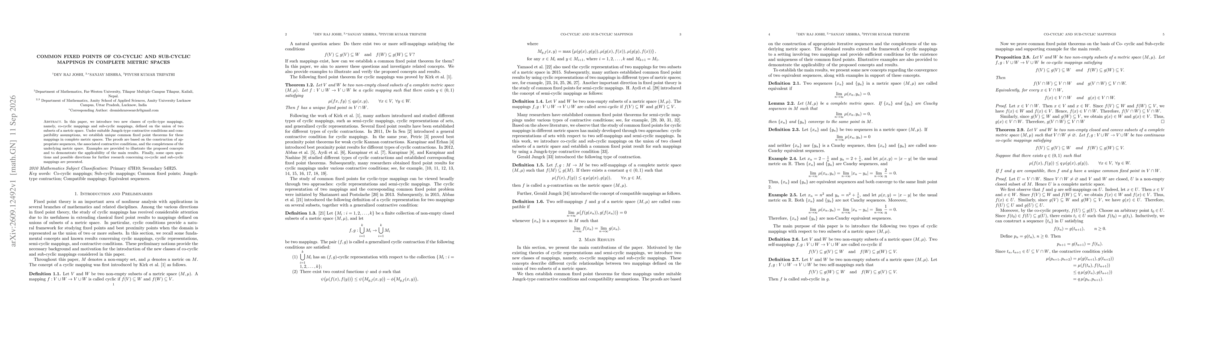 Thumbnail for Common Fixed Points of Co-Cyclic and Sub-Cyclic Mappings in Complete Metric Spaces