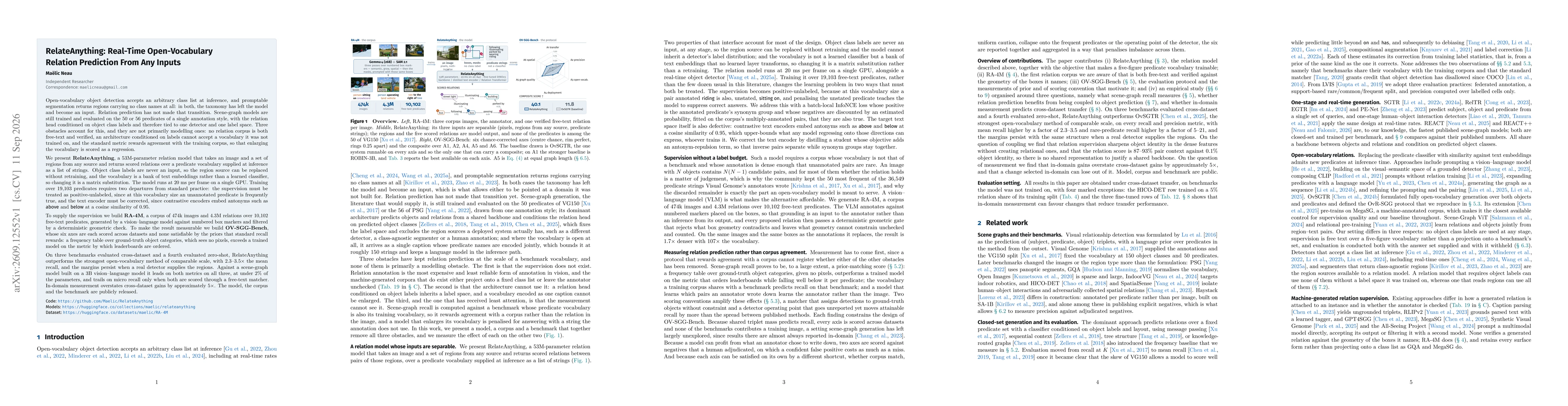 Thumbnail for RelateAnything: Real-Time Open-Vocabulary Relation Prediction From Any Inputs