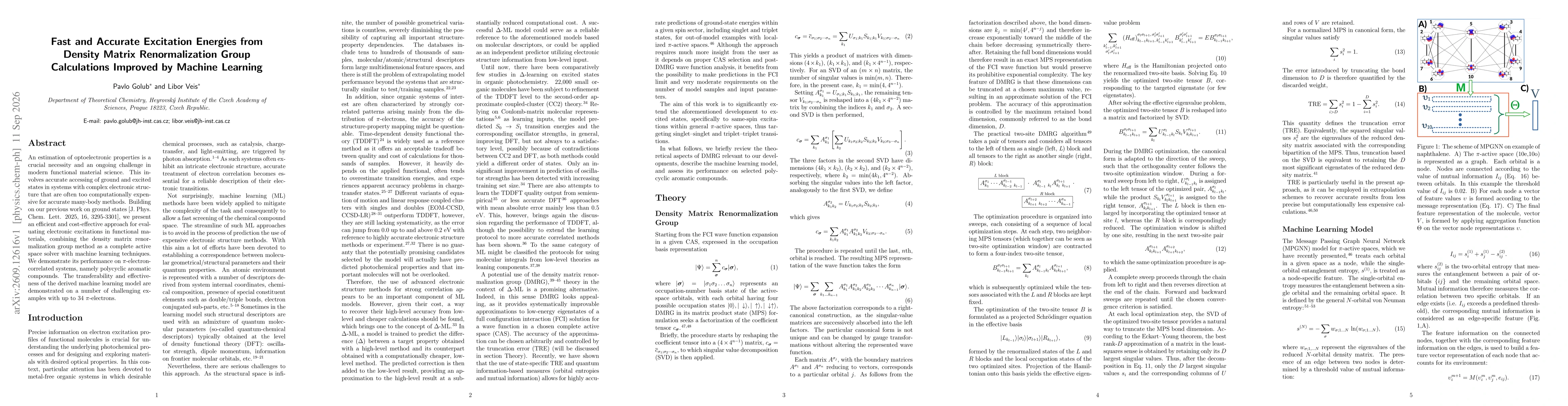Thumbnail for Fast and Accurate Excitation Energies from Density Matrix Renormalization Group Calculations Improved by Machine Learning