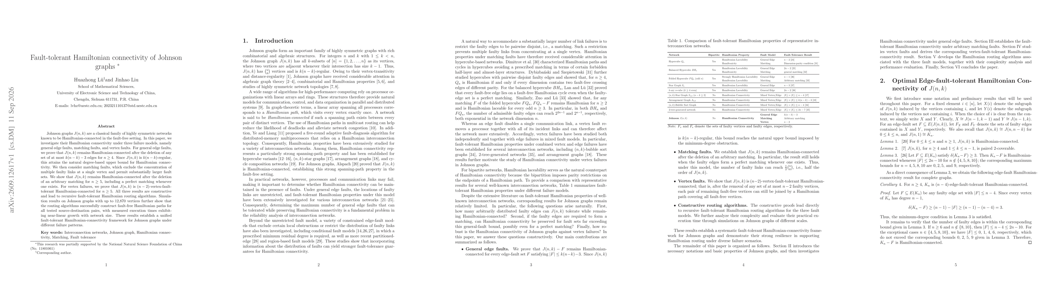 Thumbnail for Fault-tolerant Hamiltonian connectivity of Johnson graphs