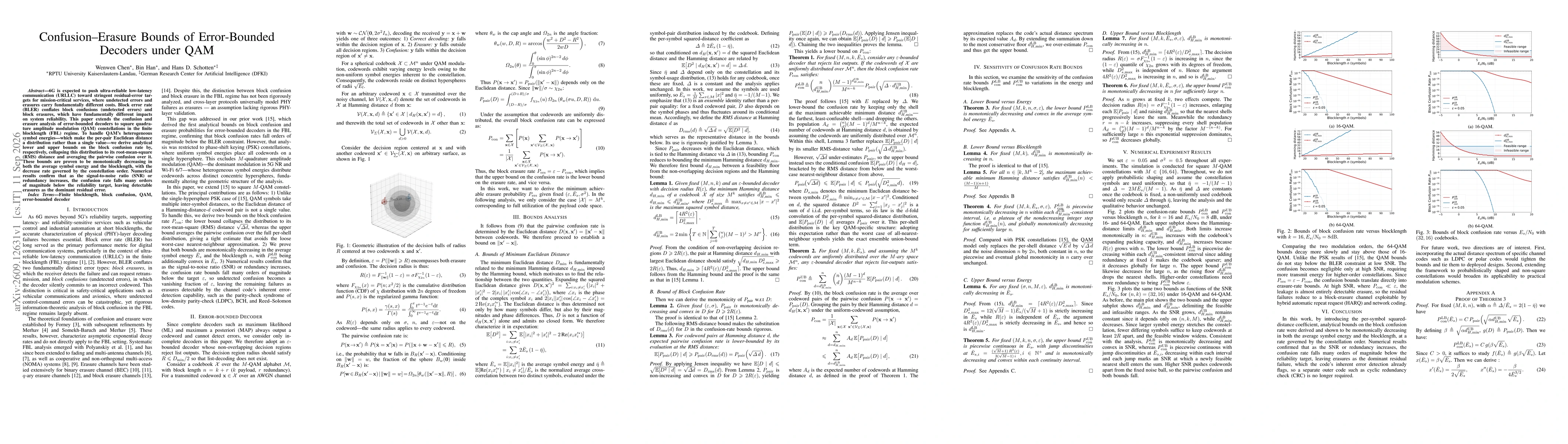 Thumbnail for Confusion-Erasure Bounds of Error-Bounded Decoders under QAM