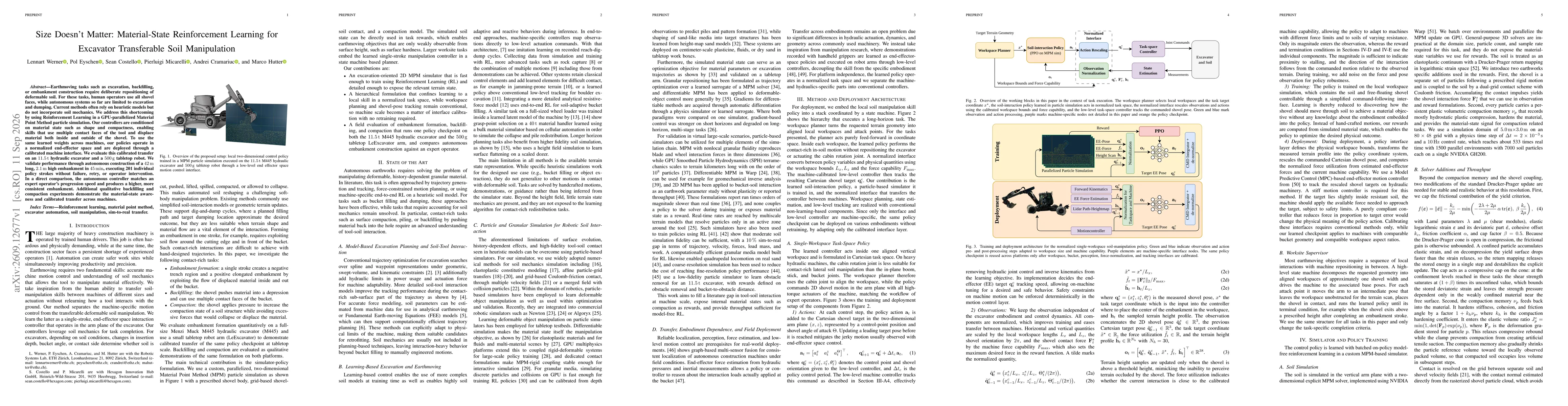 Thumbnail for Size Doesn't Matter: Material-State Reinforcement Learning for Excavator Transferable Soil Manipulation