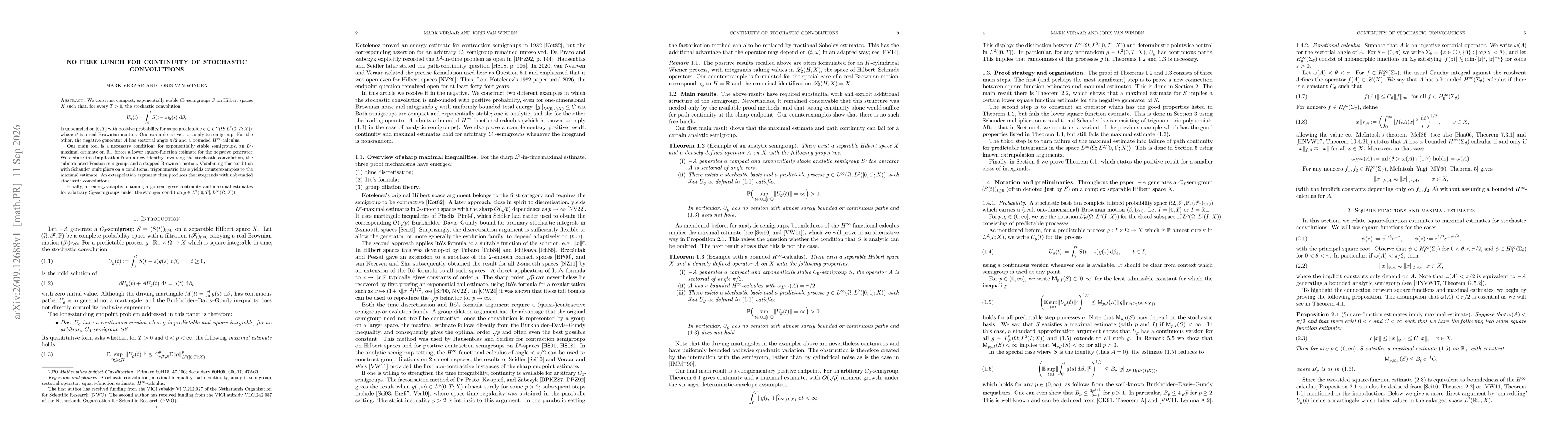 Thumbnail for No free lunch for continuity of stochastic convolutions