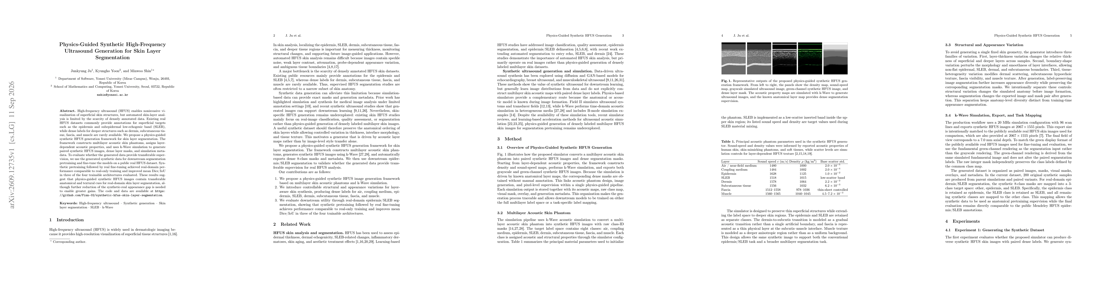 Thumbnail for Physics-Guided Synthetic High-Frequency Ultrasound Generation for Skin Layer Segmentation