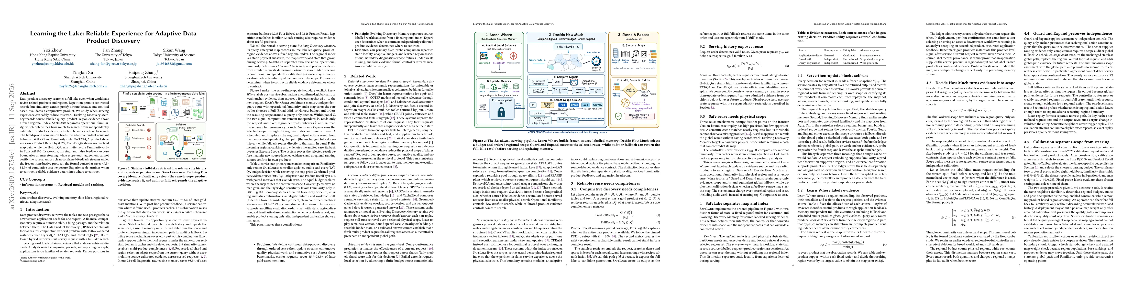 Thumbnail for Learning the Lake: Reliable Experience for Adaptive Data Product Discovery