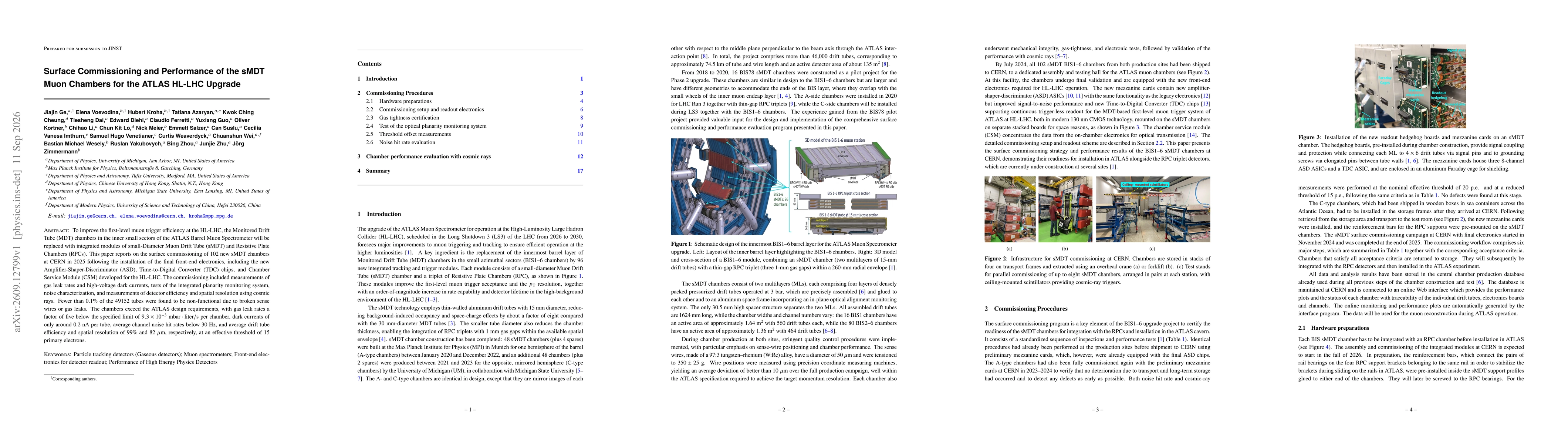 Thumbnail for Surface Commissioning and Performance of the sMDT Muon Chambers for the ATLAS HL-LHC Upgrade