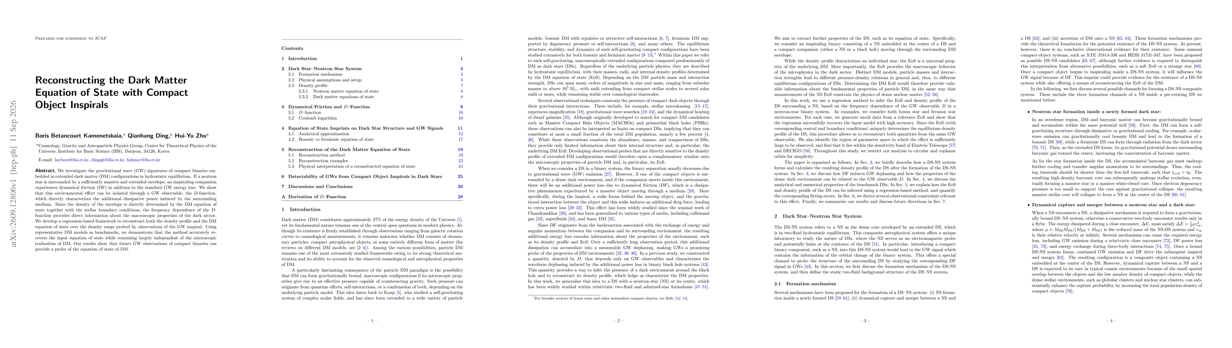 Thumbnail for Reconstructing the Dark Matter Equation of State with Compact Object Inspirals