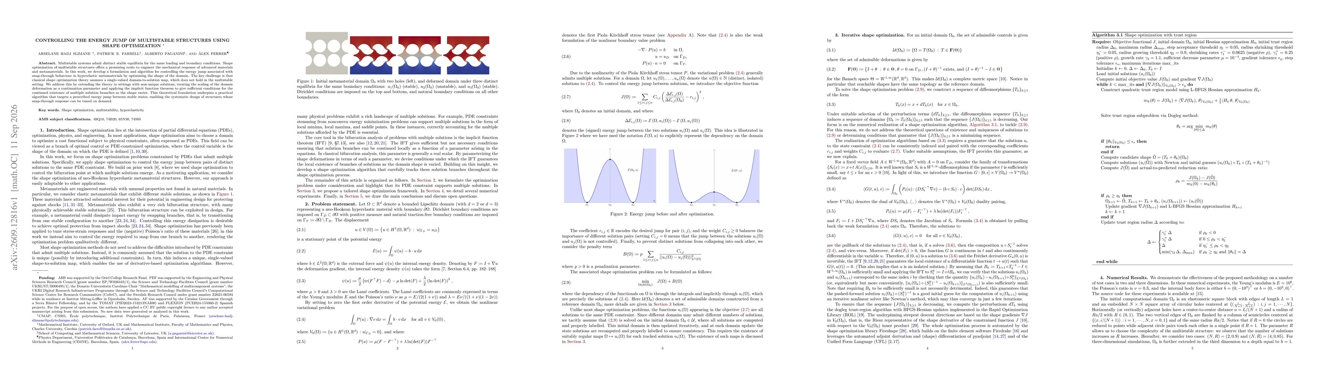 Thumbnail for Controlling the energy jump of multistable structures using shape optimization