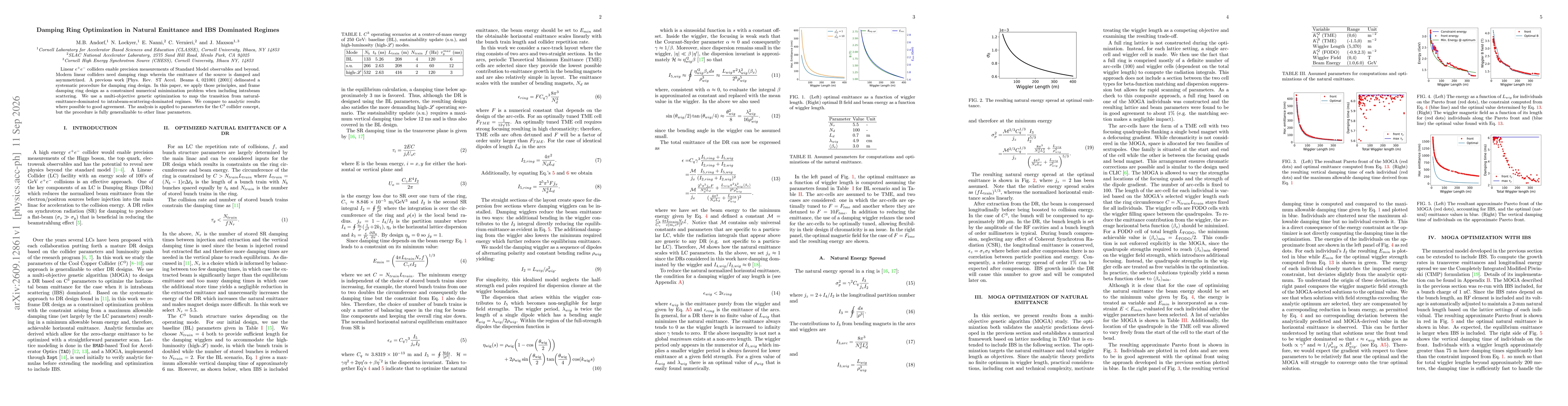 Thumbnail for Damping Ring Optimization in Natural Emittance and IBS Dominated Regimes