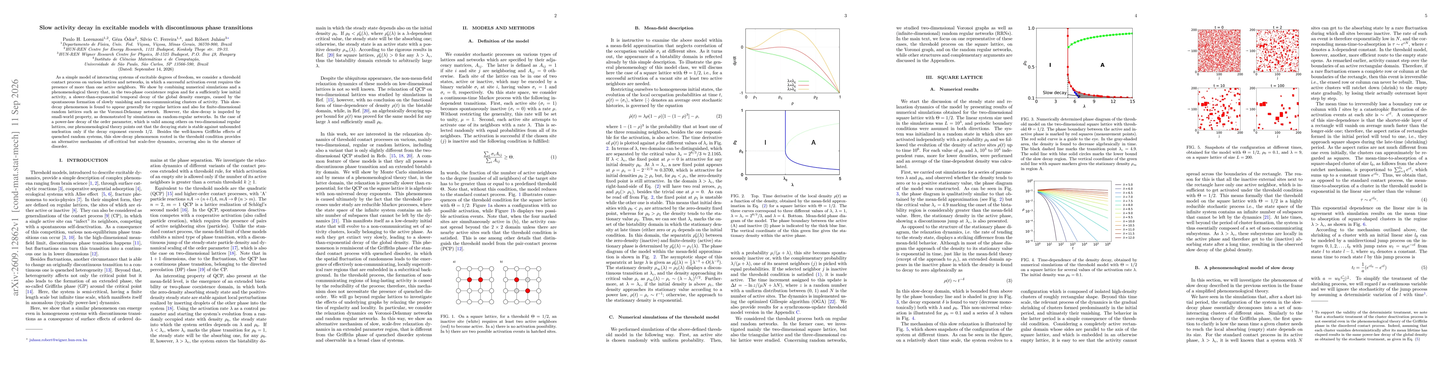 Thumbnail for Slow activity decay in excitable models with discontinuous phase transitions