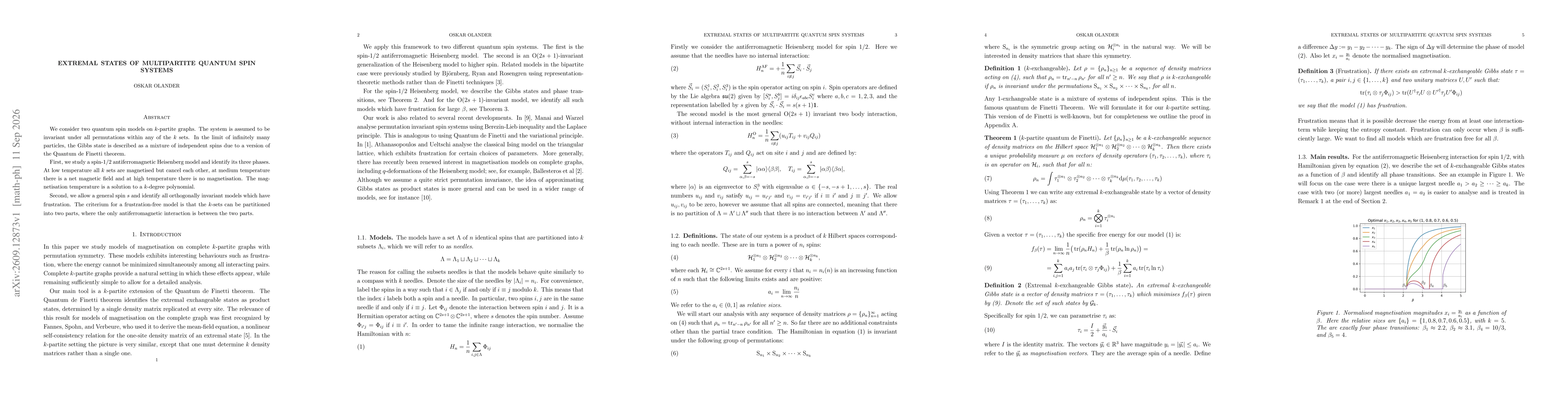Thumbnail for Extremal States of Multipartite Quantum Spin Systems