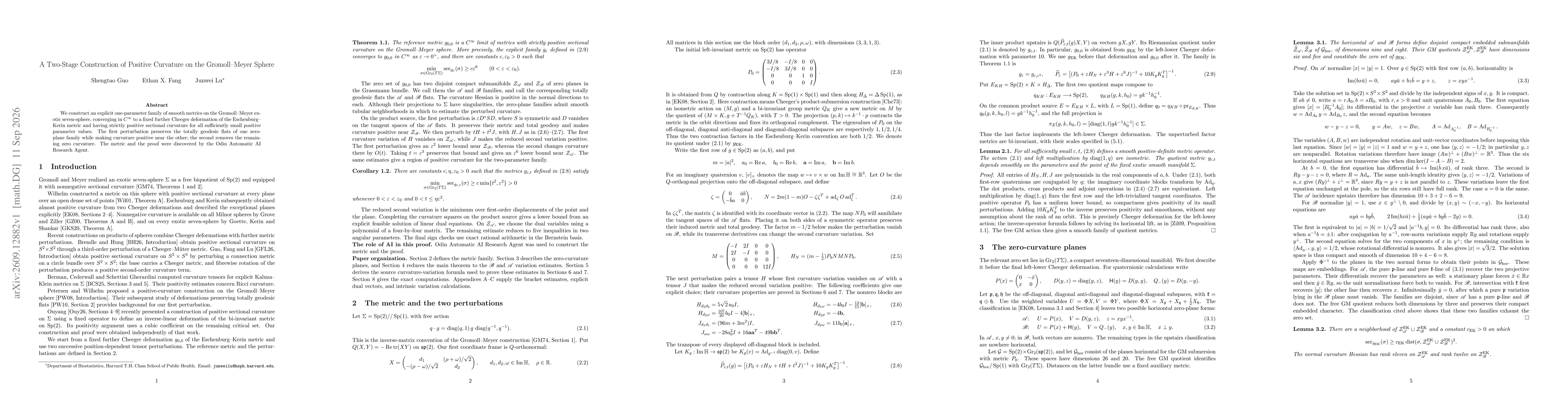 Thumbnail for A Two-Stage Construction of Positive Curvature on the Gromoll-Meyer Sphere