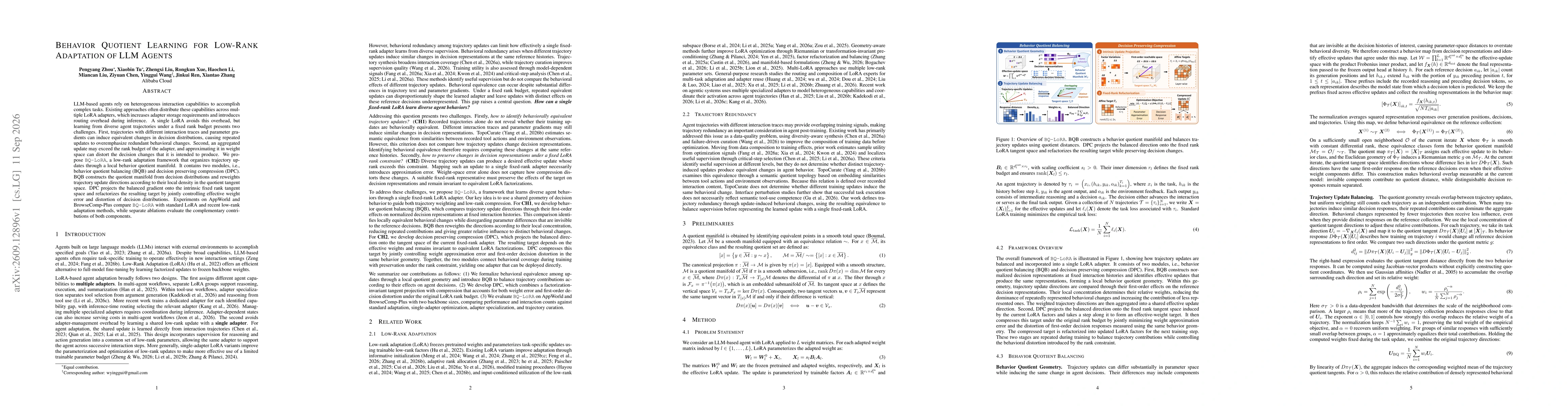 Thumbnail for Behavior Quotient Learning for Low-Rank Adaptation of LLM Agents
