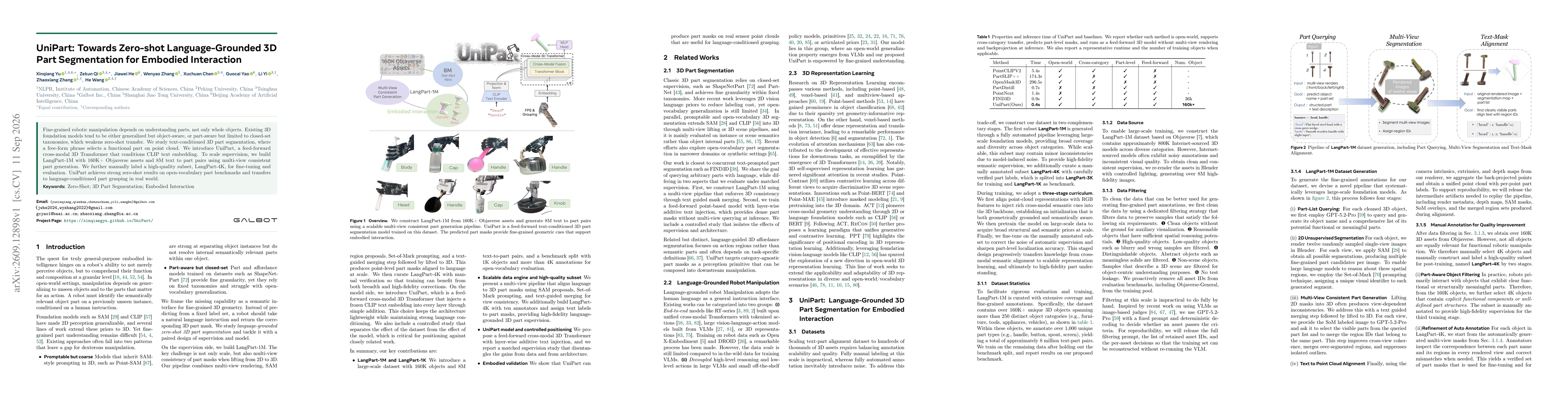Thumbnail for UniPart: Towards Zero-shot Language-Grounded 3D Part Segmentation for Embodied Interaction