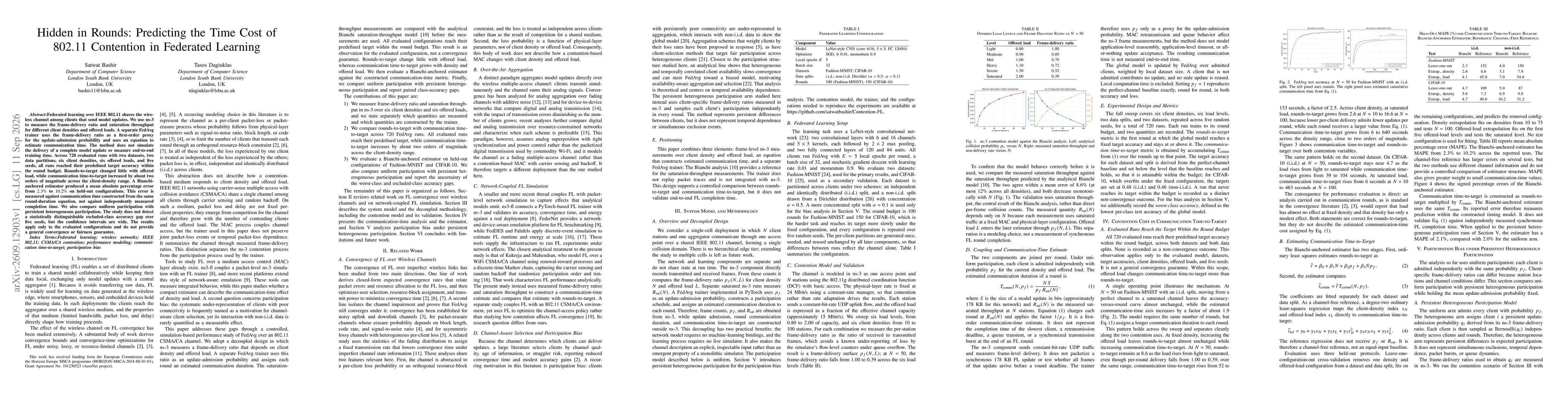 Thumbnail for Hidden in Rounds: Predicting the Time Cost of 802.11 Contention in Federated Learning