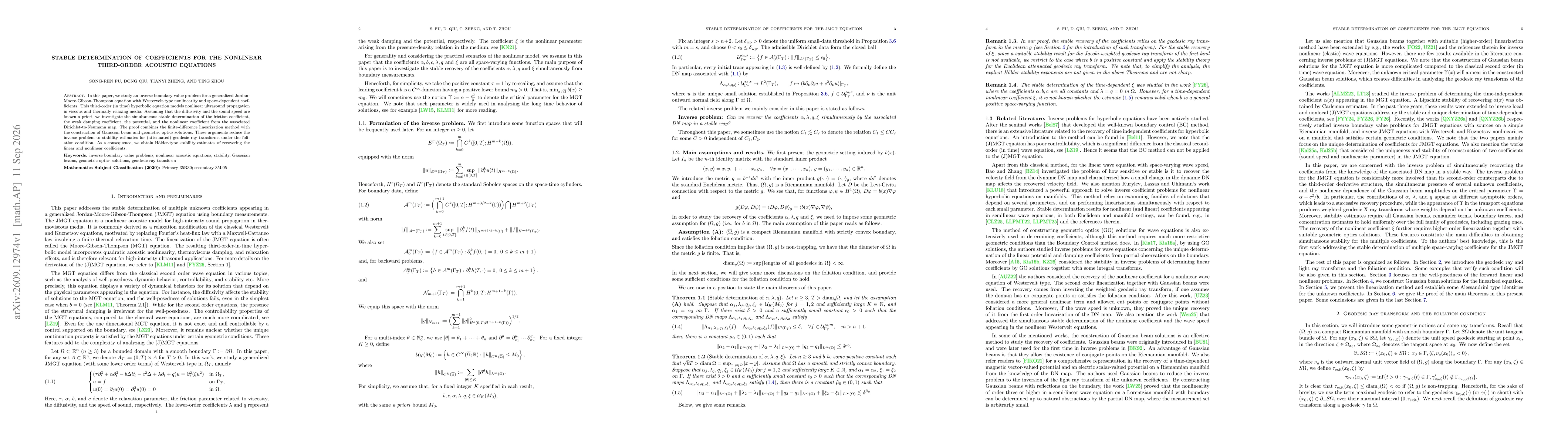 Thumbnail for Stable determination of coefficients for the nonlinear third-order acoustic equations