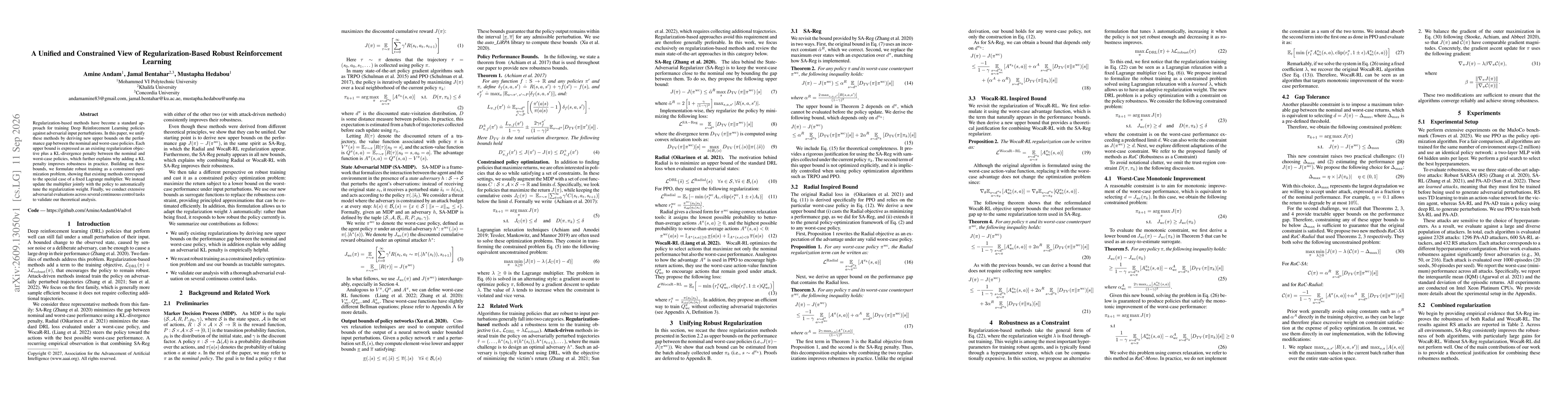 Thumbnail for A Unified and Constrained View of Regularization-Based Robust Reinforcement Learning