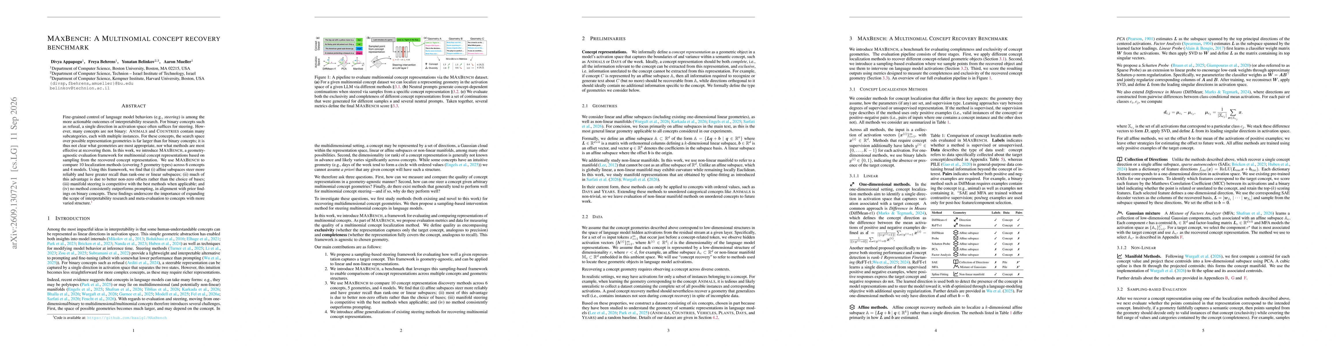 Thumbnail for MAxBench: A Multinomial Concept Recovery Benchmark