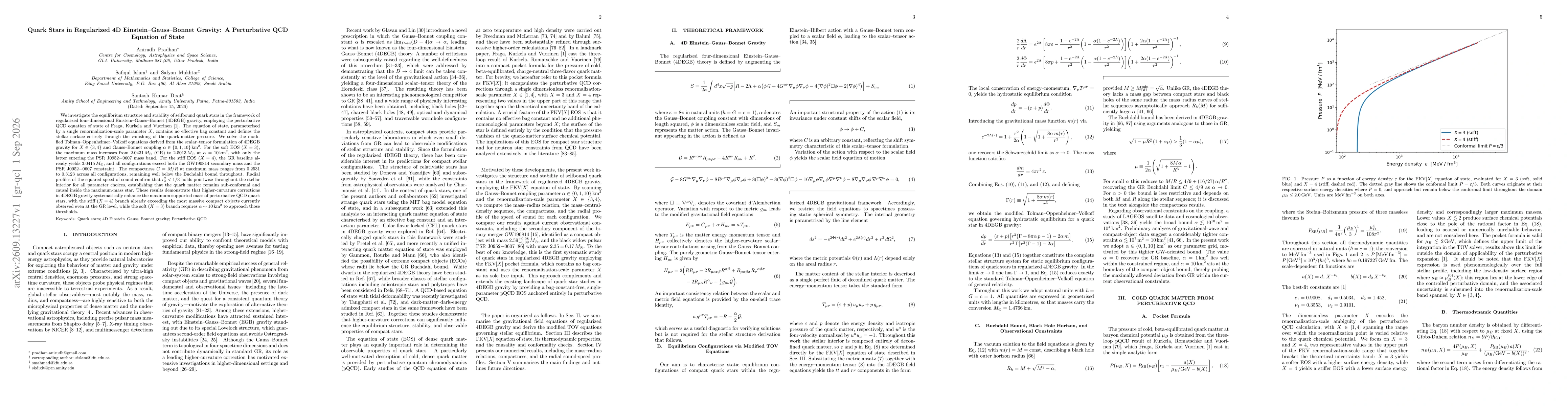 Thumbnail for Quark stars in regularized 4D Einstein-Gauss-Bonnet gravity: A perturbative QCD equation of state