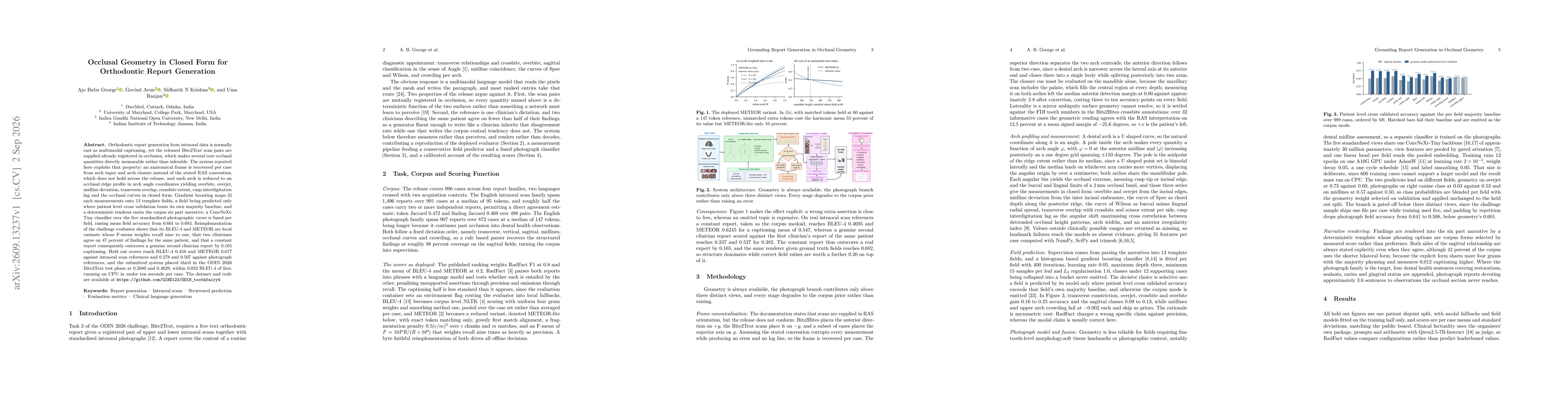 Thumbnail for Occlusal Geometry in Closed Form for Orthodontic Report Generation