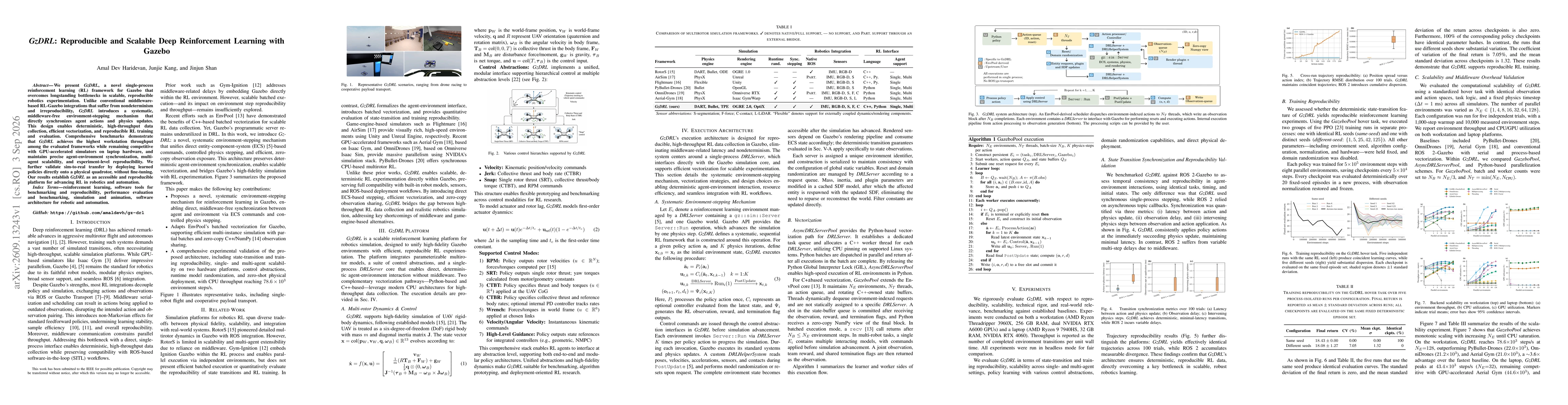 Thumbnail for GzDRL: Reproducible and Scalable Deep Reinforcement Learning with Gazebo