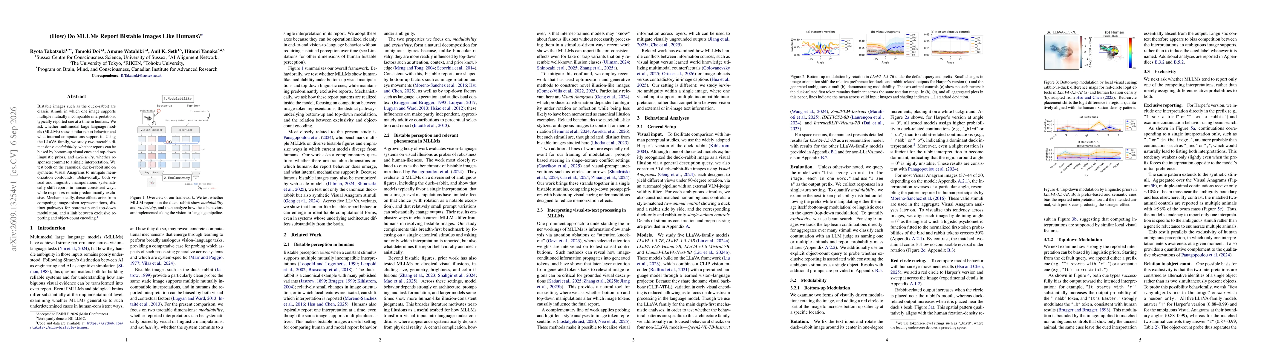 Thumbnail for (How) Do MLLMs Report Bistable Images Like Humans?