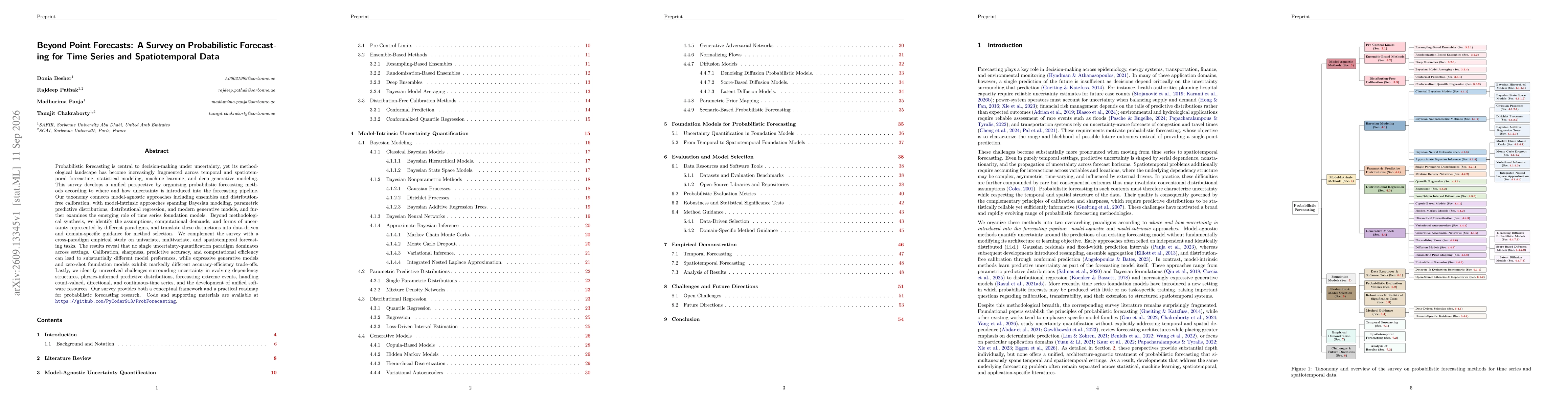 Thumbnail for Beyond Point Forecasts: A Survey on Probabilistic Forecasting for Time Series and Spatiotemporal Data