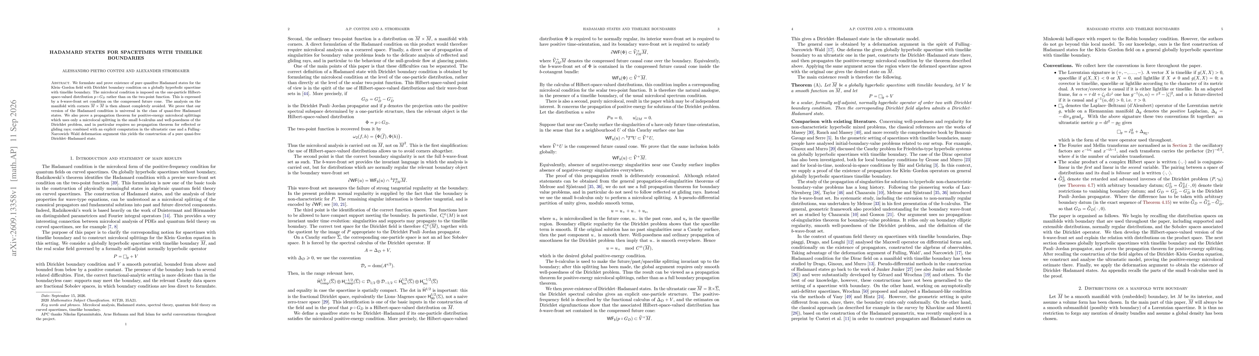 Thumbnail for Hadamard states for spacetimes with timelike boundaries