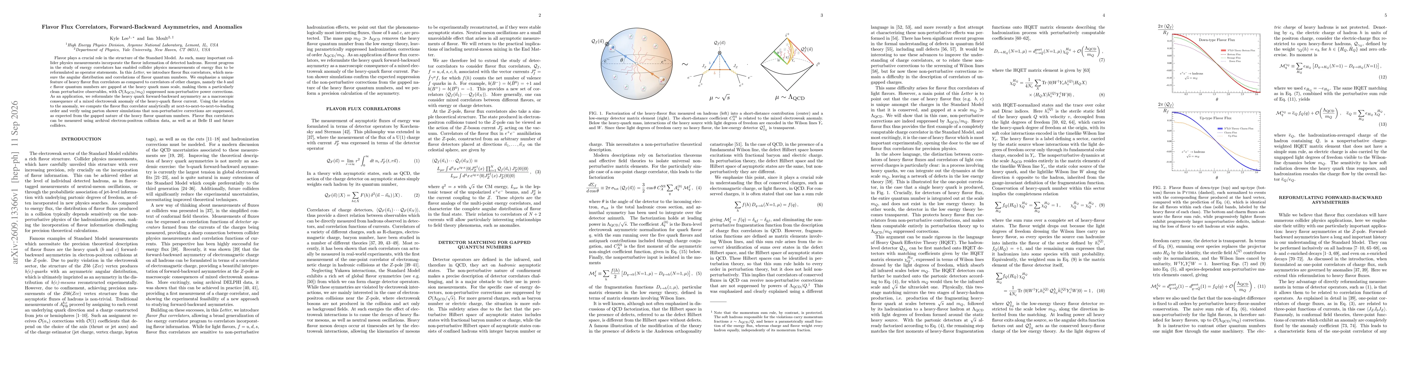 Thumbnail for Flavor Flux Correlators, Forward-Backward Asymmetries, and Anomalies